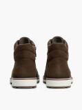 Brown Leather Outdoor Cleat Mixed Texture Boots  Men