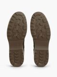 Brown Leather Outdoor Cleat Mixed Texture Boots  Men