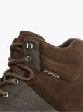 Brown Leather Outdoor Cleat Mixed Texture Boots  Men