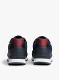 Blue Logo Mixed Texture Sneakers  Men