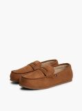 Brown Flag Embroidery Driver Slippers  Men