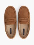 Brown Flag Embroidery Driver Slippers  Men