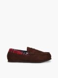 Brown Check Collar Slippers  Men