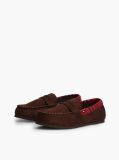 Brown Check Collar Slippers  Men