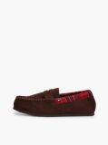 Brown Check Collar Slippers  Men