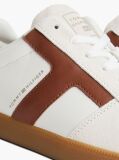 Μπεζ Δερμάτινα Sneakers Με Υφασμάτινα Πάνελ  Άνδρες