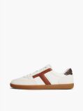 Μπεζ Δερμάτινα Sneakers Με Υφασμάτινα Πάνελ  Άνδρες