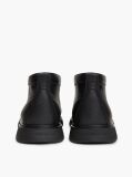 Black Leather Flag Plaque Chukka Boots  Men