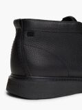Black Leather Flag Plaque Chukka Boots  Men