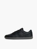 Μαύρο Δερμάτινα Sneakers Με Λογότυπο  Άνδρες