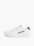 Άσπρο Δερμάτινα Sneakers Basketball Με Global Ριγέ Λεπτομέρεια  Άνδρες