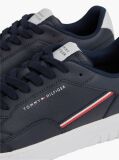 Blue Global Stripe Basketball Sneakers With Leather  Men