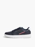 Blue Global Stripe Basketball Sneakers With Leather  Men