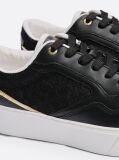 Μαύρο TH Monogram Δερμάτινα Sneakers Σε Στιλ Πλατφόρμα  Γυναίκες