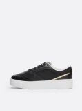 Μαύρο TH Monogram Δερμάτινα Sneakers Σε Στιλ Πλατφόρμα  Γυναίκες