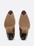 Multi Cuban Heel Snake Embossed Leather Boots  Women