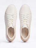 Μπεζ Essential Δερμάτινα Sneakers Με Μεταλλικές Λεπτομέρειες  Γυναίκες