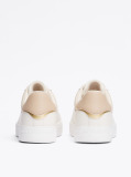 Μπεζ Essential Δερμάτινα Sneakers Με Μεταλλικές Λεπτομέρειες  Γυναίκες