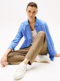 White Essential Metallic Leather Court Trainers  Women