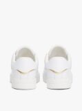 White Essential Metallic Leather Court Trainers  Women