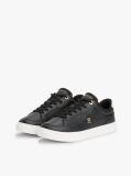 Μαύρο TH Monogram Δερμάτινα Sneakers  Γυναίκες