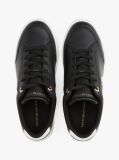 Μαύρο TH Monogram Δερμάτινα Sneakers  Γυναίκες
