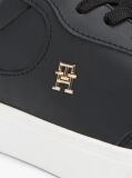 Μαύρο TH Monogram Δερμάτινα Sneakers  Γυναίκες