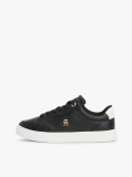 Μαύρο TH Monogram Δερμάτινα Sneakers  Γυναίκες
