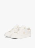 Άσπρο TH Monogram Δερμάτινα Sneakers  Γυναίκες
