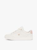 Άσπρο TH Monogram Δερμάτινα Sneakers  Γυναίκες