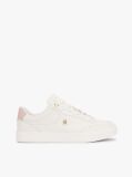 Άσπρο TH Monogram Δερμάτινα Sneakers  Γυναίκες
