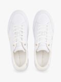 Άσπρο TH Monogram Δερμάτινα Sneakers  Γυναίκες
