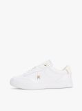 Άσπρο TH Monogram Δερμάτινα Sneakers  Γυναίκες