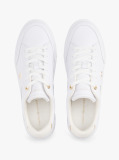 Άσπρο TH Monogram Δερμάτινα Sneakers  Γυναίκες