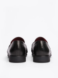 Μαύρο TH Monogram Δερμάτινα Loafers  Γυναίκες