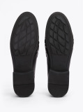 Μαύρο TH Monogram Δερμάτινα Loafers  Γυναίκες
