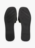 Black Leather Horsebit Mules  Women