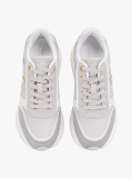 Multi Δερμάτινα Sneakers Με Μεταλλικό Πάνελ  Γυναίκες