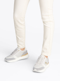 Multi Δερμάτινα Sneakers Με Μεταλλικό Πάνελ  Γυναίκες