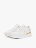 Μπεζ Δερμάτινα Sneakers Με Μεταλλικό Πάνελ  Γυναίκες