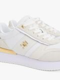 Μπεζ Δερμάτινα Sneakers Με Μεταλλικό Πάνελ  Γυναίκες