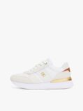 Μπεζ Δερμάτινα Sneakers Με Μεταλλικό Πάνελ  Γυναίκες
