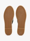Black Satin Espadrille Mules  Women