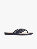 Blue Elevated Monogram Plaque Flip-Flops  Women