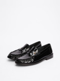 Μαύρο Δερμάτινα Loafers  Γυναίκες