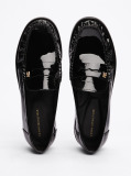Μαύρο Δερμάτινα Loafers  Γυναίκες