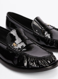 Μαύρο Δερμάτινα Loafers  Γυναίκες