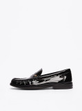 Μαύρο Δερμάτινα Loafers  Γυναίκες