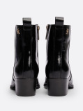 Black Leather Cowboy Boots  Women