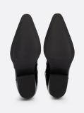 Black Leather Cowboy Boots  Women